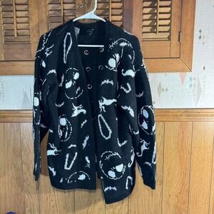 Black and‎ white Nightmare Before Christmas cardigan Size Medium